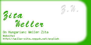 zita weller business card